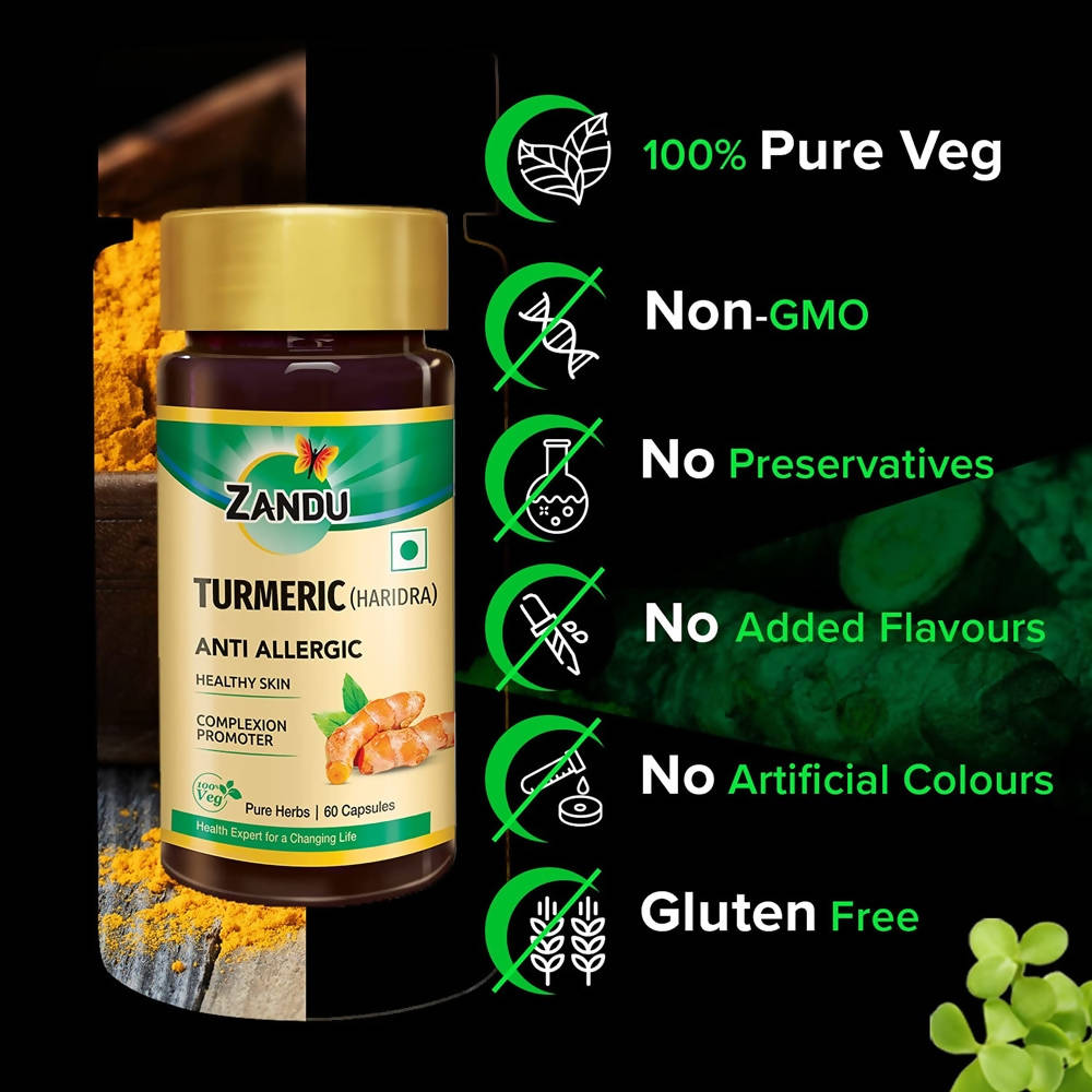 Zandu Turmeric (Haridra) Anti Allergic Capsules