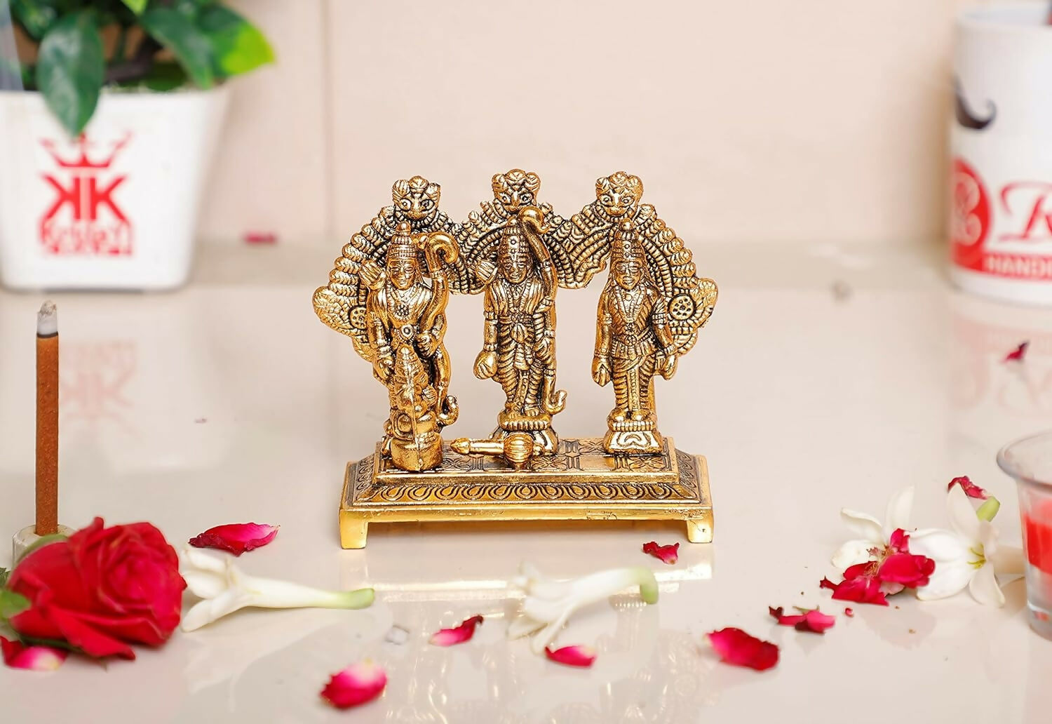 KridayKraft Shri Ram Darbar Metal Statue