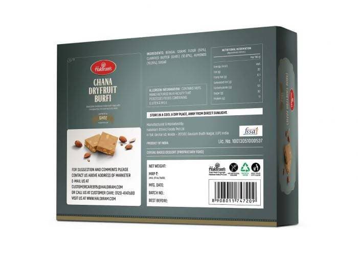 Haldiram's Chana Dry Fruit Burfi