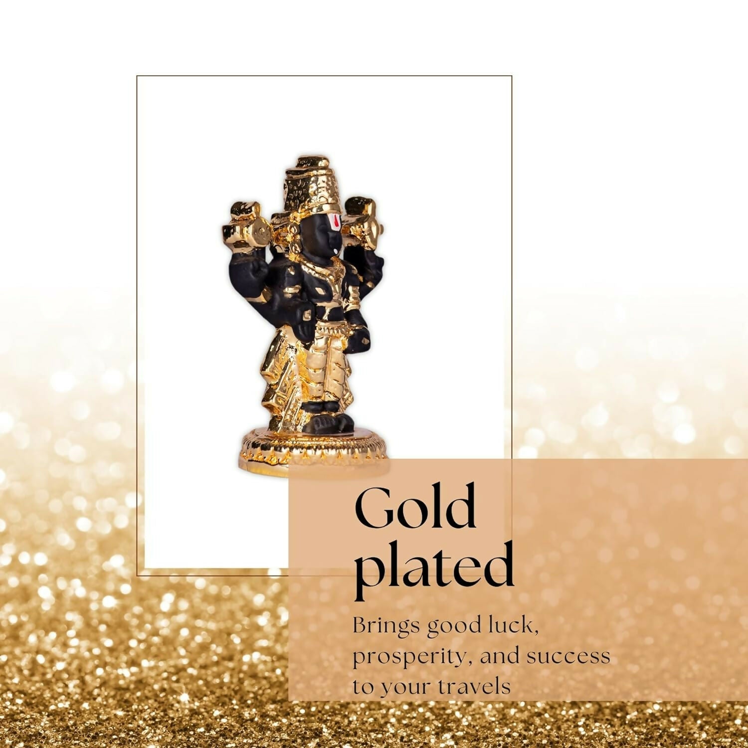 House Of Wemy 24k Gold Plated Premium Balaji Statue