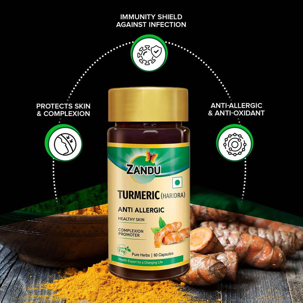 Zandu Turmeric (Haridra) Anti Allergic Capsules