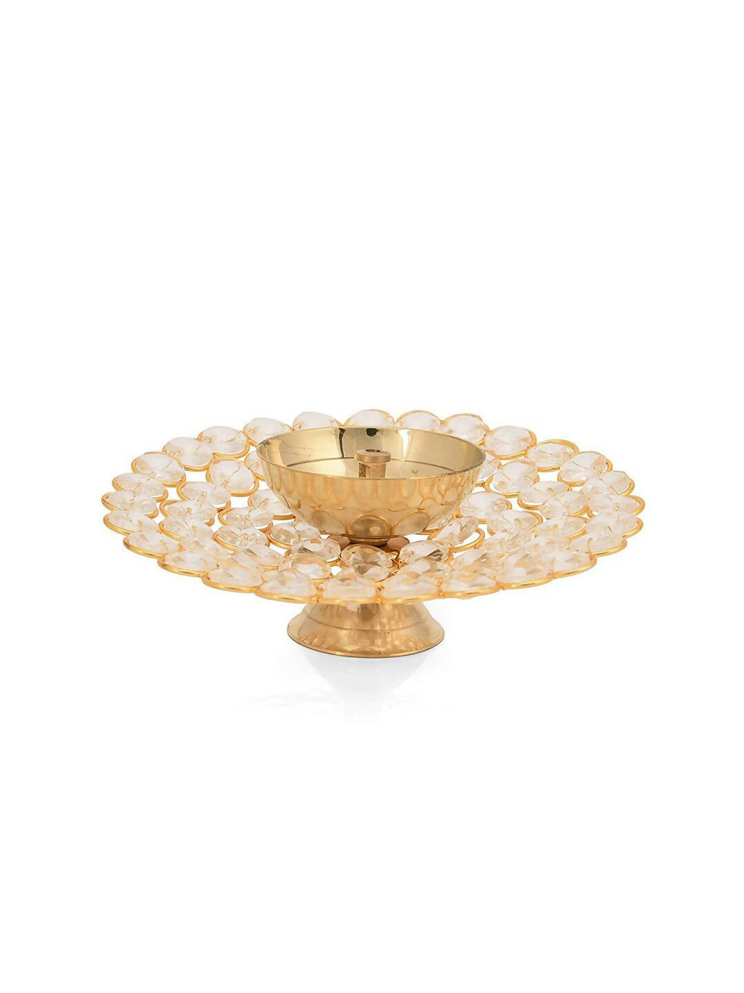 Craftvatika Gold Small Brass Puja Akhand Diya