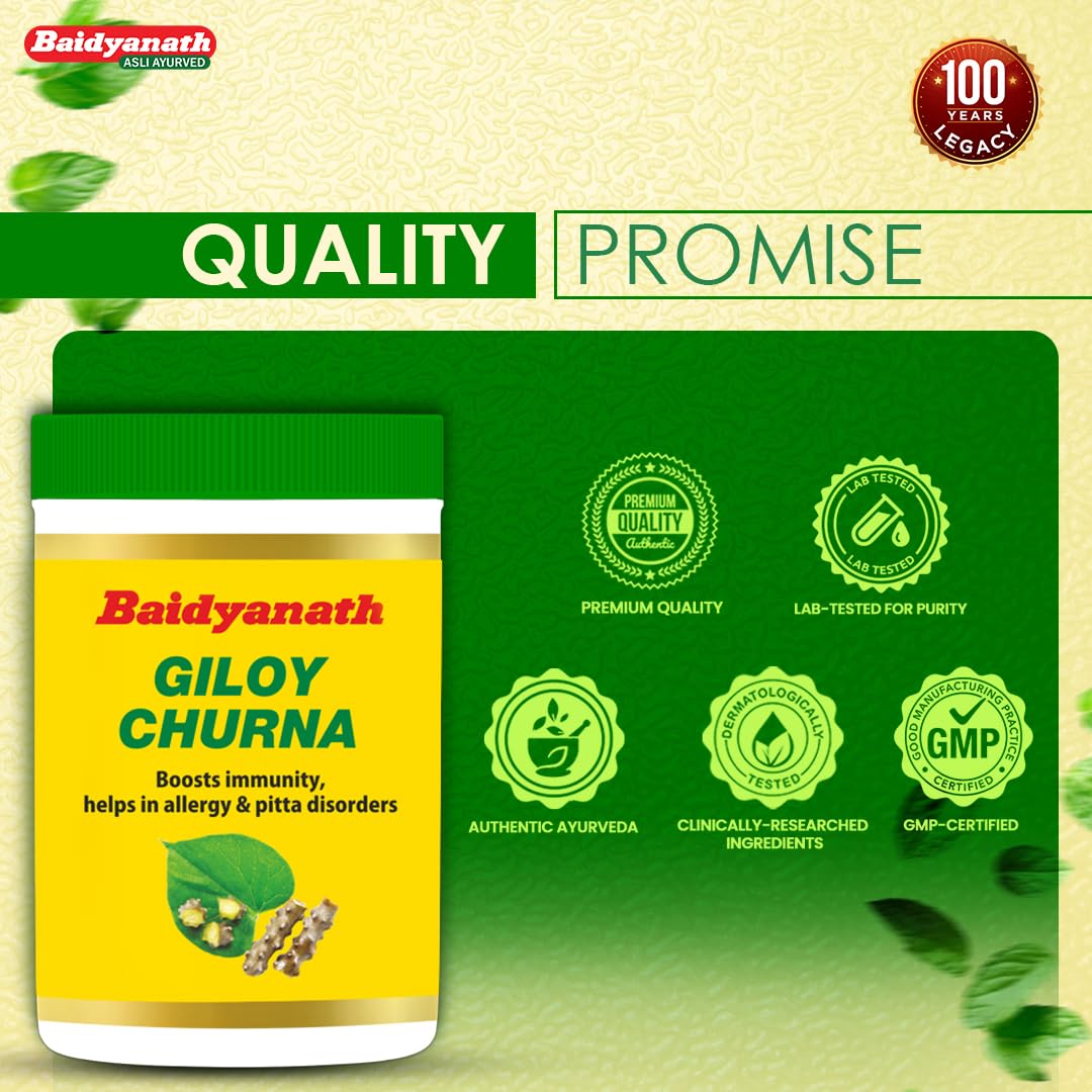 Baidyanath Guduchi (Giloy) Churna - Helps Boost Immunity - 100 gm