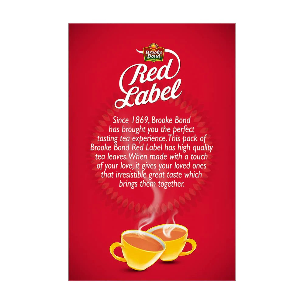 Brooke Bond Red Label Tea | Premium Powdered Strong Black Chai from the Best Choosen Leaves -500 gm, 1 kg