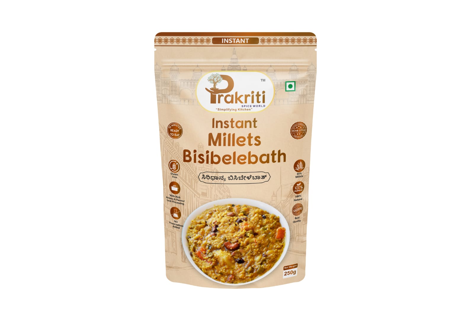 Instant Millets Bisibelebath- Prakriti Spice World