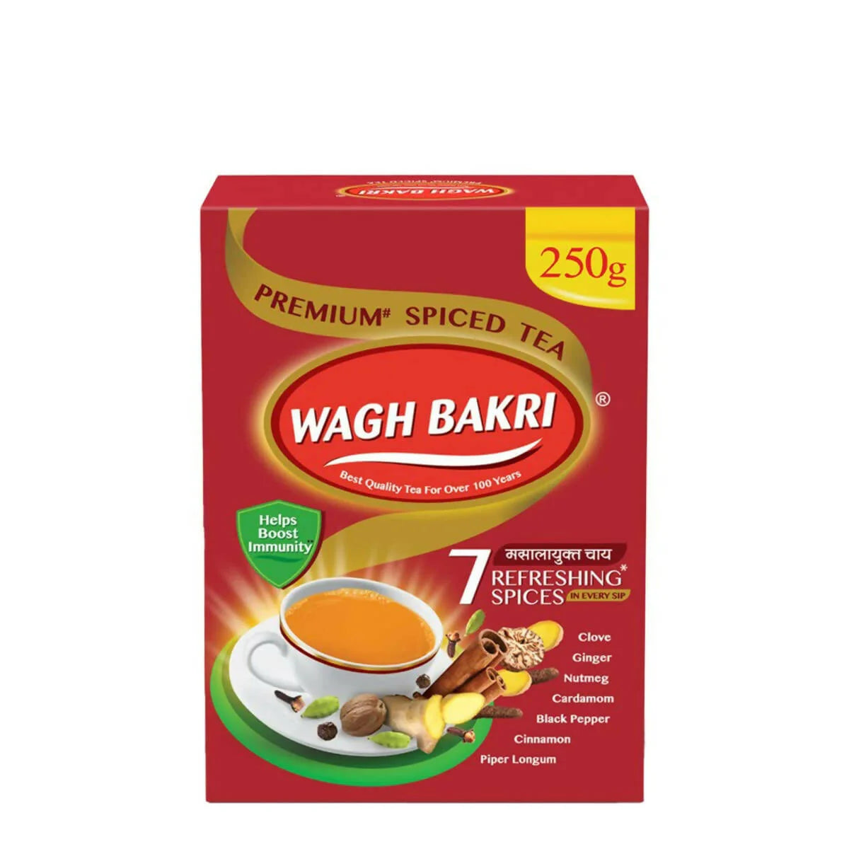 Wagh Bakri 7 Refreshing Spices Tea | Wagh Bakri Premium Spiced Tea | Made With 7 Authentic Refreshing Spices (250 gm, 500 gm)